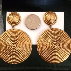 Large Gold Toned Earrings